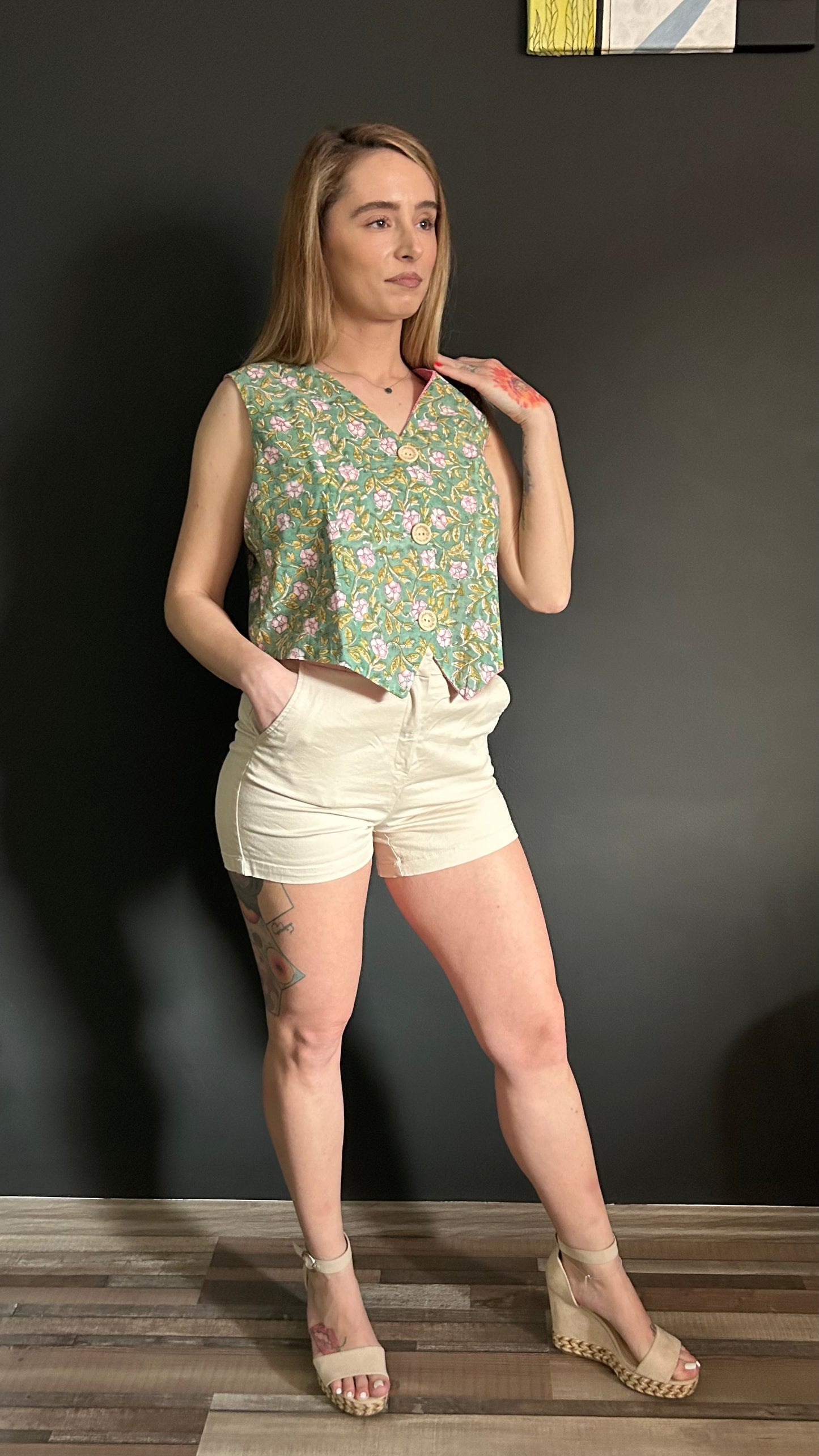 Reversible Vest - Rosanne Green