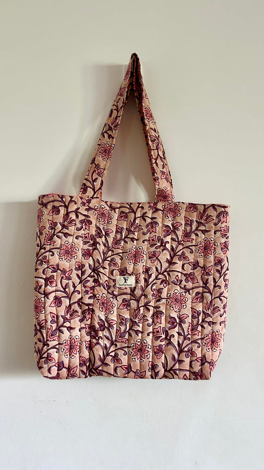 Tote Bag Quilted - Red wine