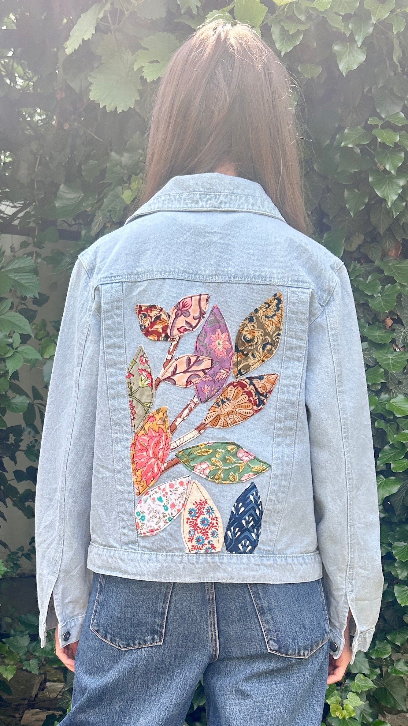 Upcycled Denim Jacket with Patchwork