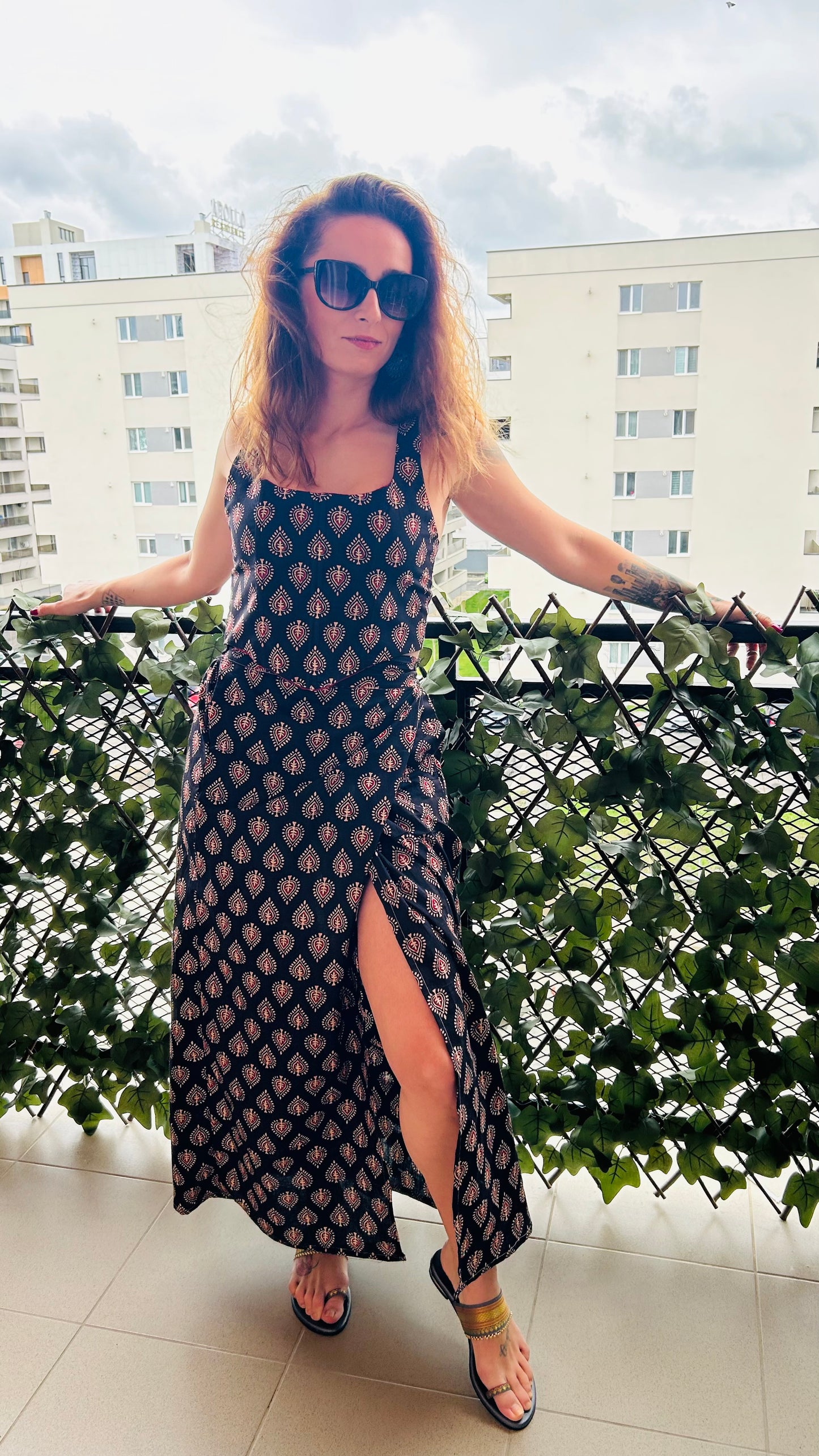 Wrap skirt long