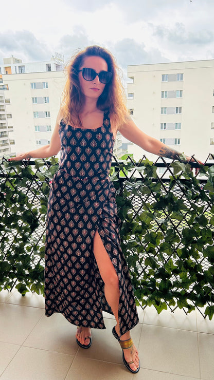 Wrap skirt long