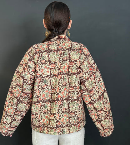 Bomber Style Jacket Earthy Brown