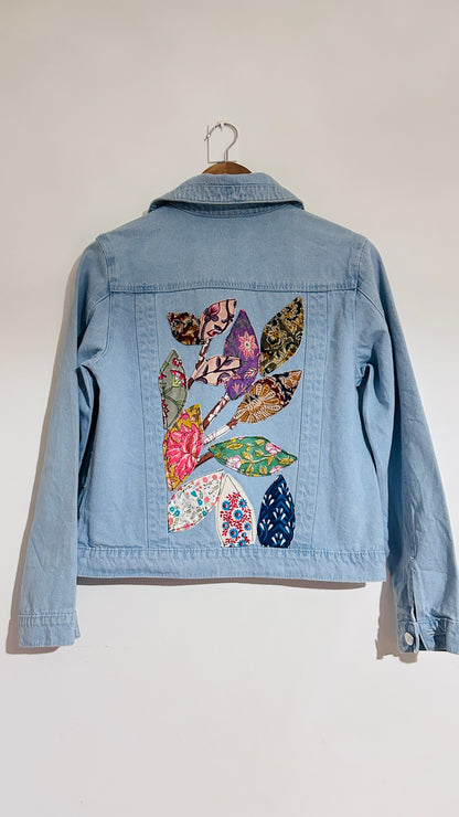 Upcycled Denim Jacket with Patchwork