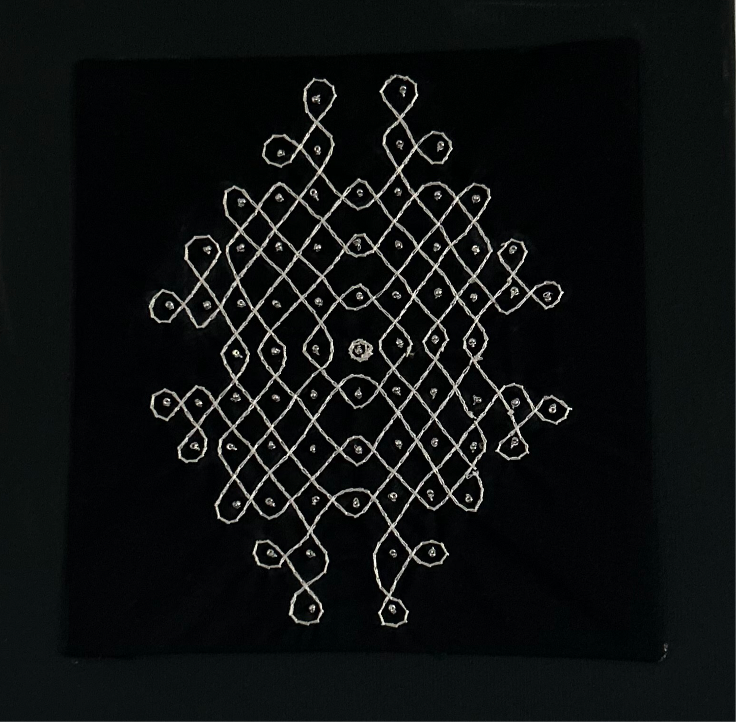 Kolam Decor - Hand Embroidered